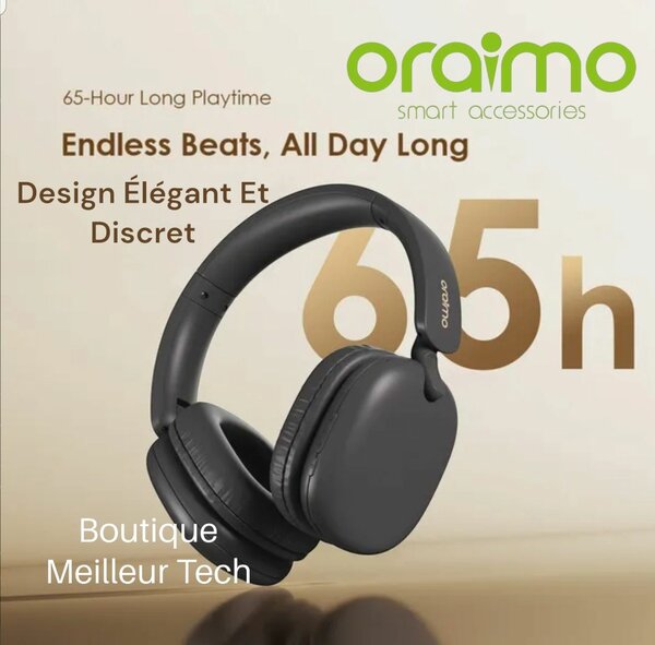 Oraimo Boompop Lite ENC - 65H D'écoute - Casque Supra-auricu
