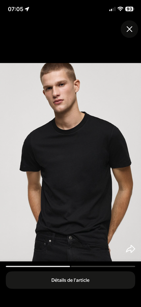 T-shirt noir classique
