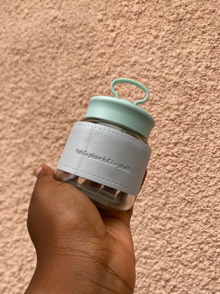 Gourde verre portable coloré