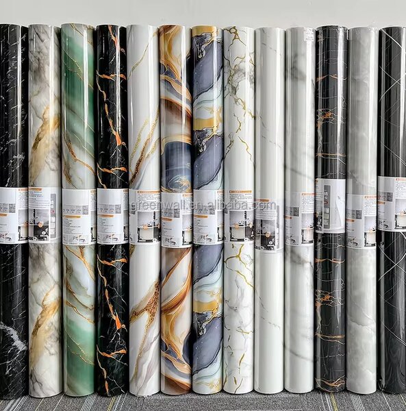Papier peint adhésif marbré