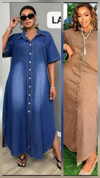 Robe chemise en jean élégante