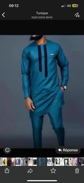 Ensemble tunique homme