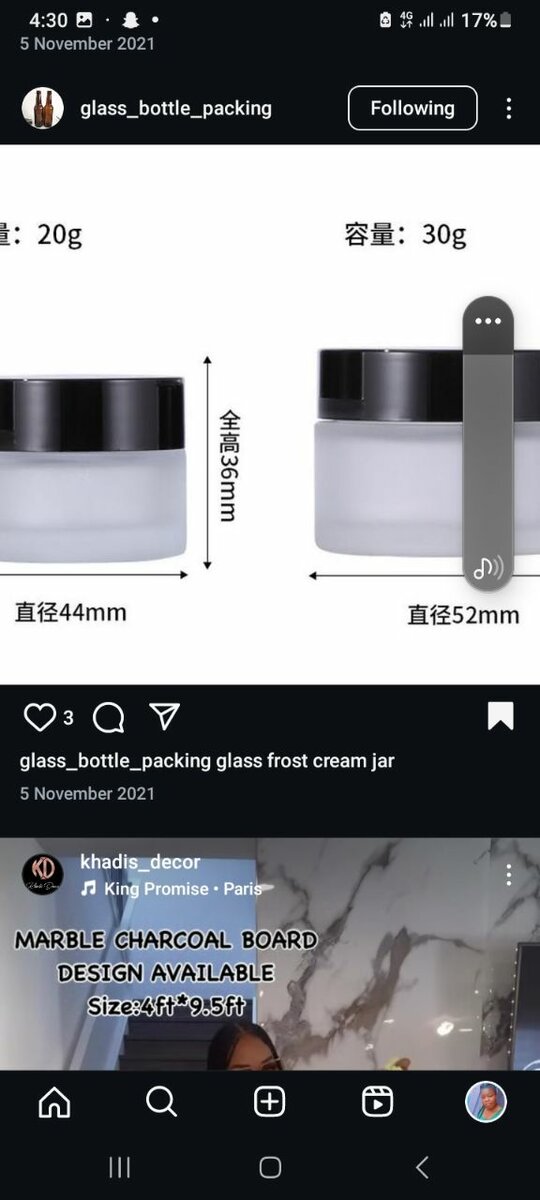 Glass cosmetic bottles,jar,etc