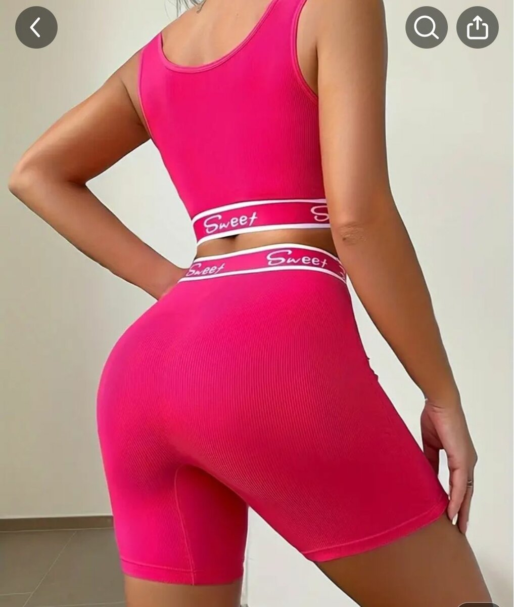 1 Set Causal Lingerie Set, Color Block Letter Print Tank Bra