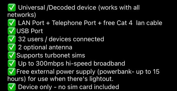 MTN 4G UNIVERSAL ROUTER( ALL NETWORKS)