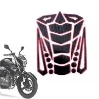 SPIRAL FISHBONE 3D BLACK WITH RED OUTLINE MOTORCYCLE FUEL TANK PAD, DECAL STICKER