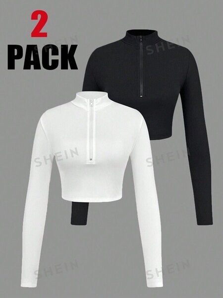 Lot de 2 hauts zippés femme