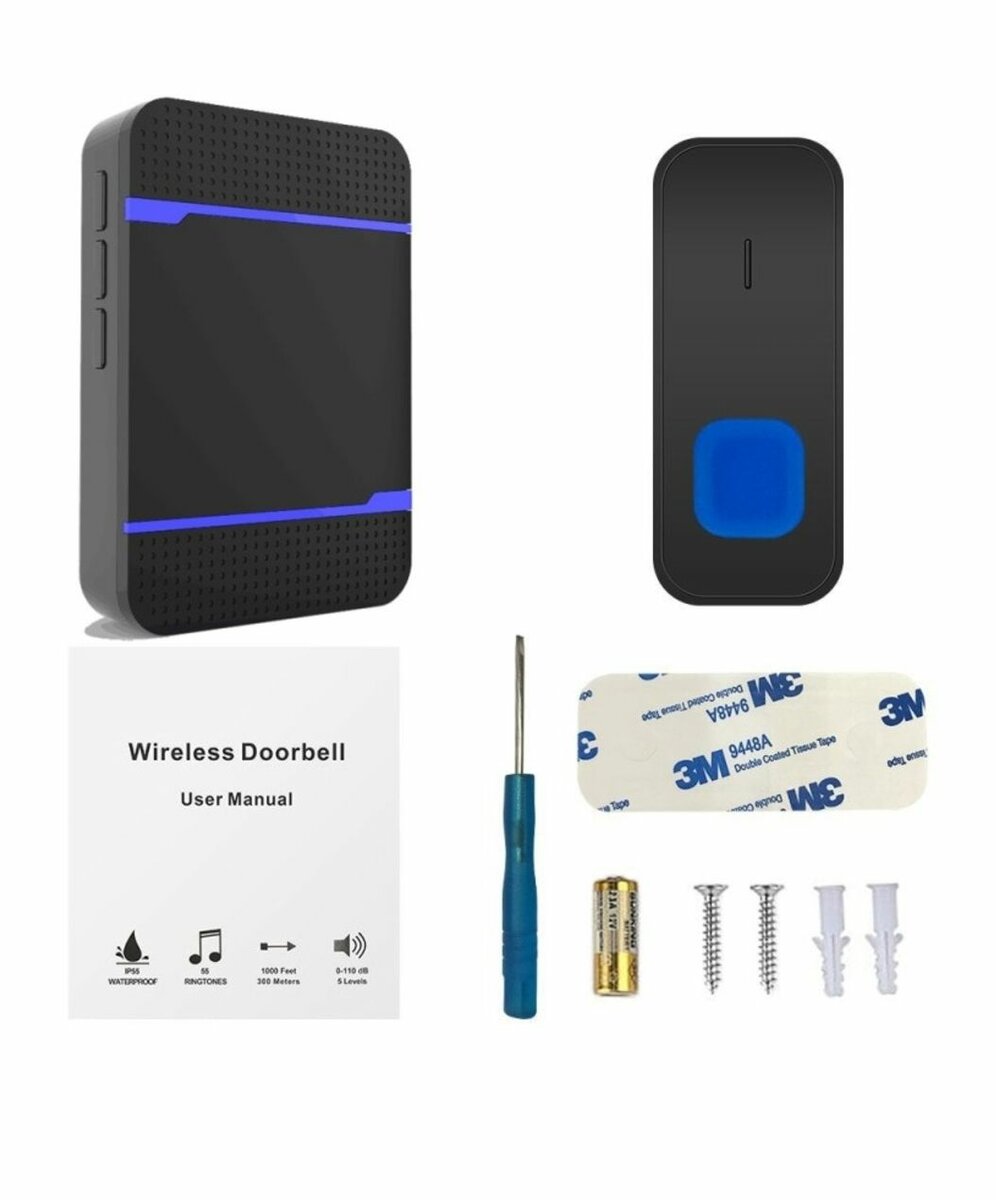 Wireless Doorbell kit 2 Transmitters & Receiver