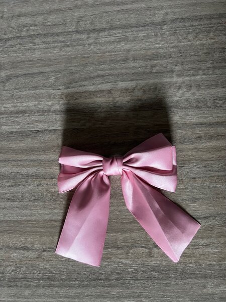 Noeud Papillon Rose Satin