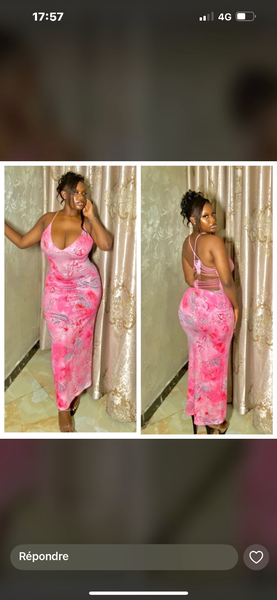 Robe moulante rose élégante