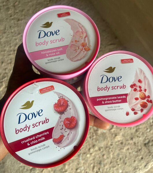 Dove body scrub