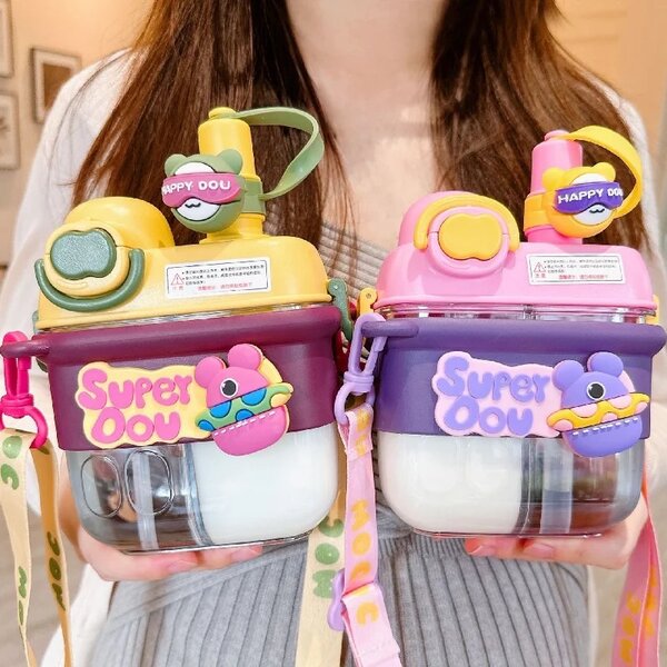 2in1 cartoon water bottle for kids