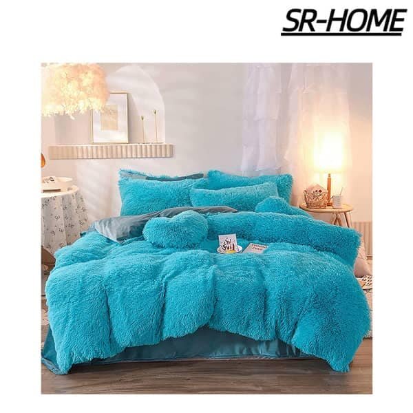 Botswana flaffy duvets king size. 5 pieces blue