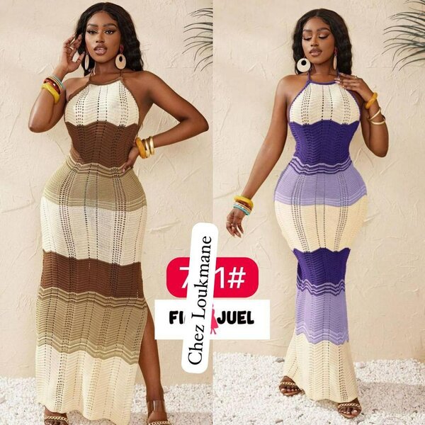 Robe longue été en crochet