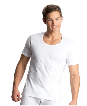 Pack of 12 Men's Cotton Half Sleeves Vest