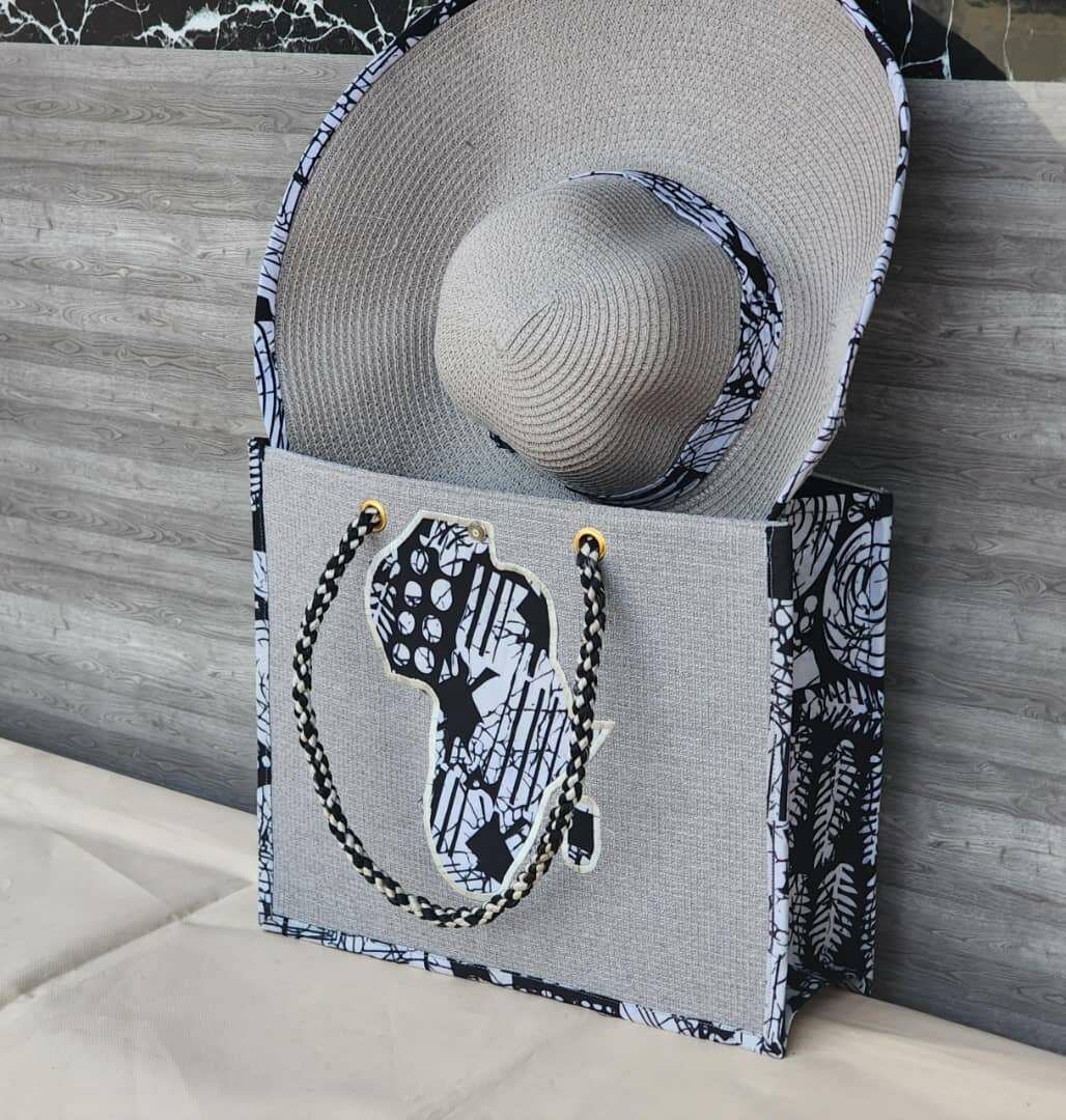 Ensemble Chapeau et Sac Africain