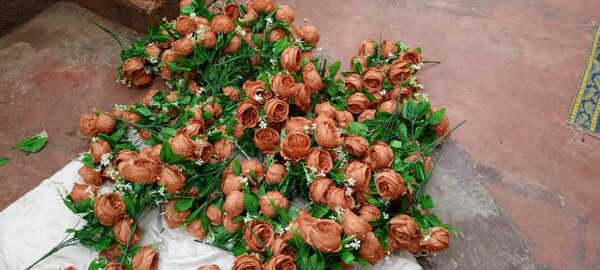 Vibrant Artificial Roses Bouquet