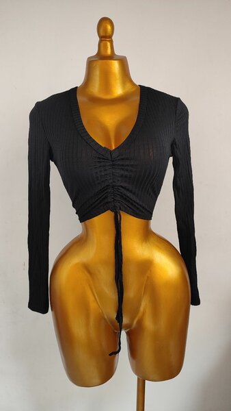 Top Crop à cordon de serrage