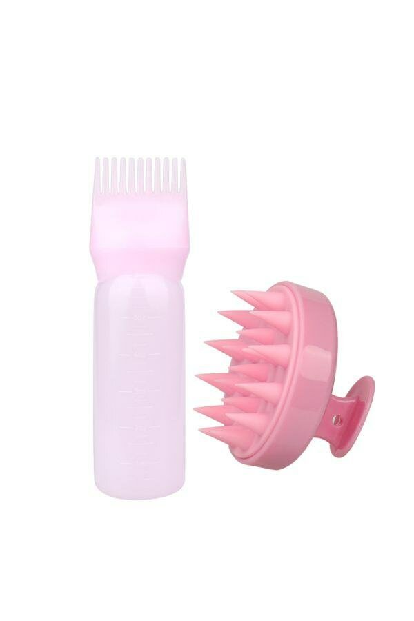 Comb applicator bottle with Scalp massager