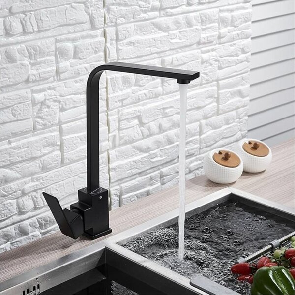 Sleek Black Kitchen Faucet