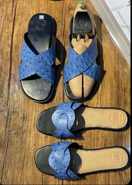 Sandales en cuir croisées