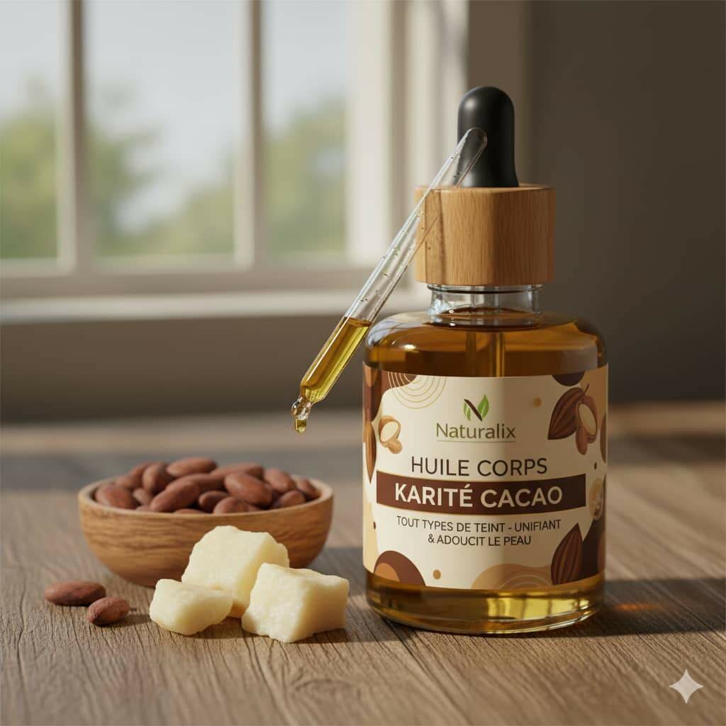 Huile Corps Karité Cacao