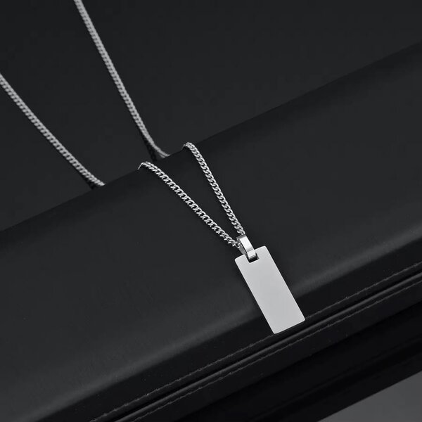 Collier Plaque Acier Inoxydable