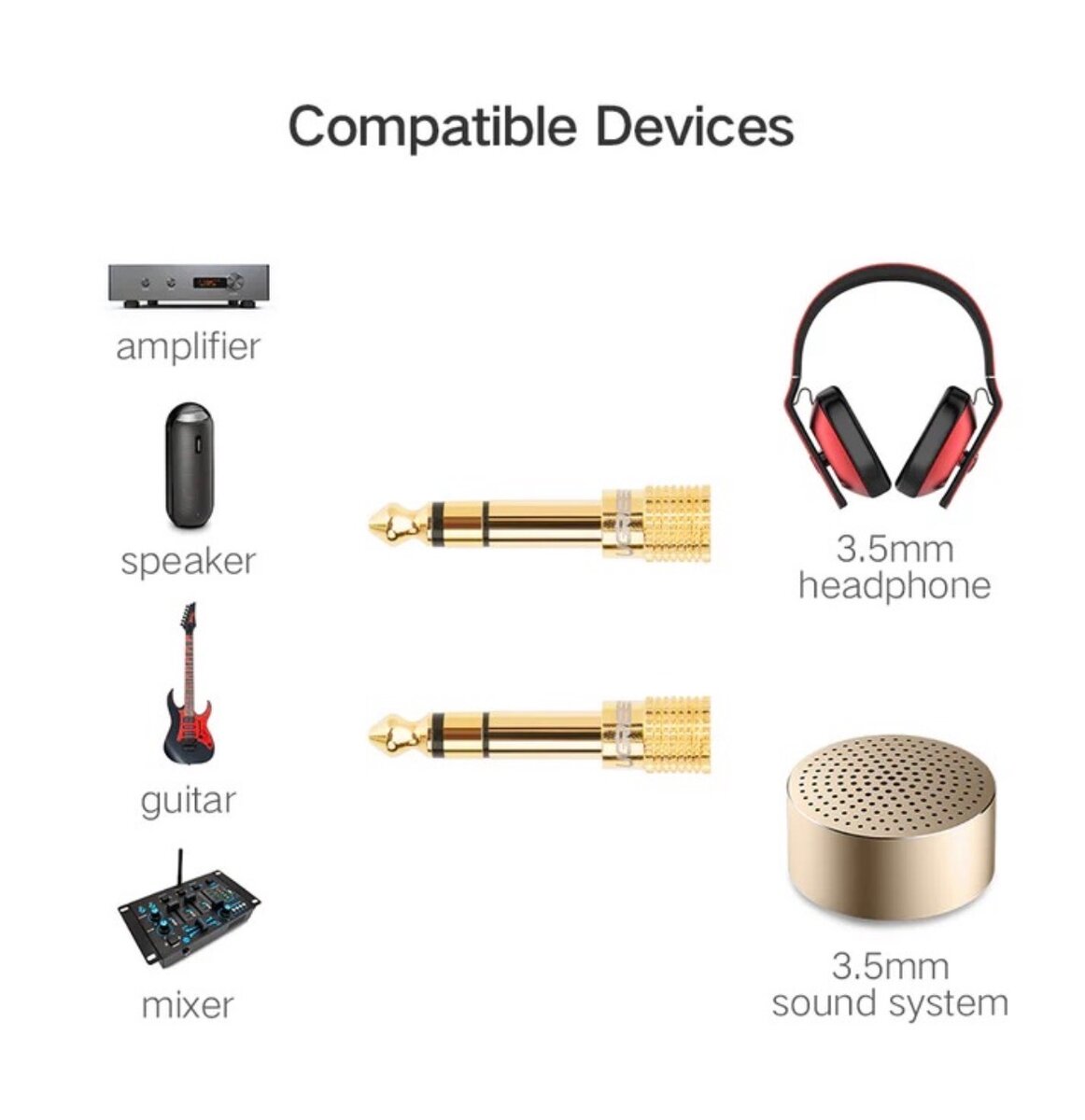 Adaptateur Audio 6.35mm à 3.5mm