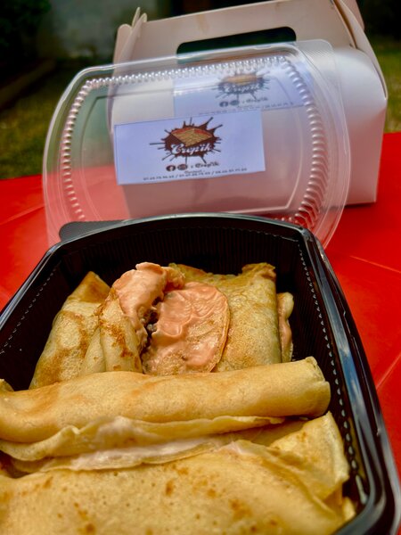 Crêpes viande hachée jambon