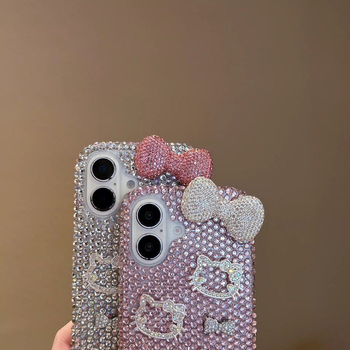 Coque iPhone Strass Chat Bow