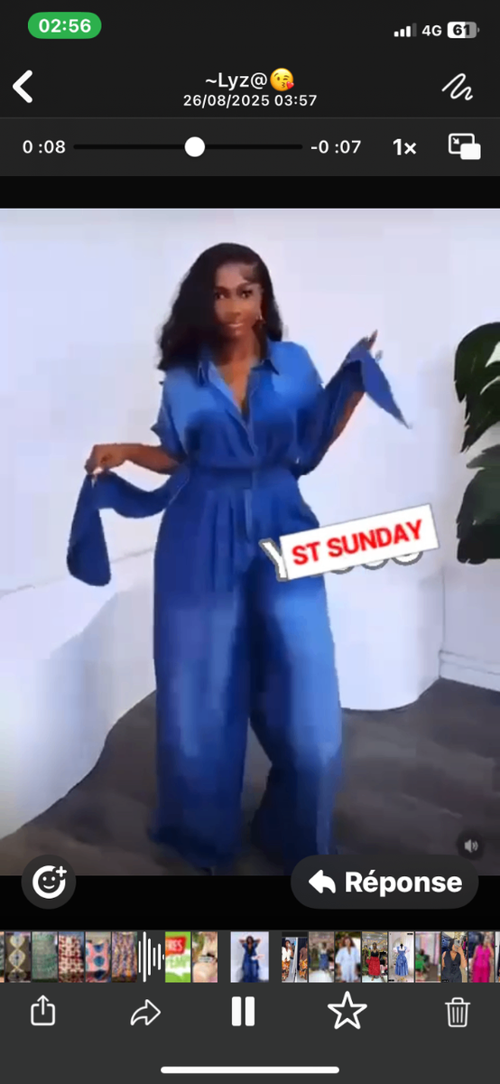 Combinaison Pantalon Bleu Élégante