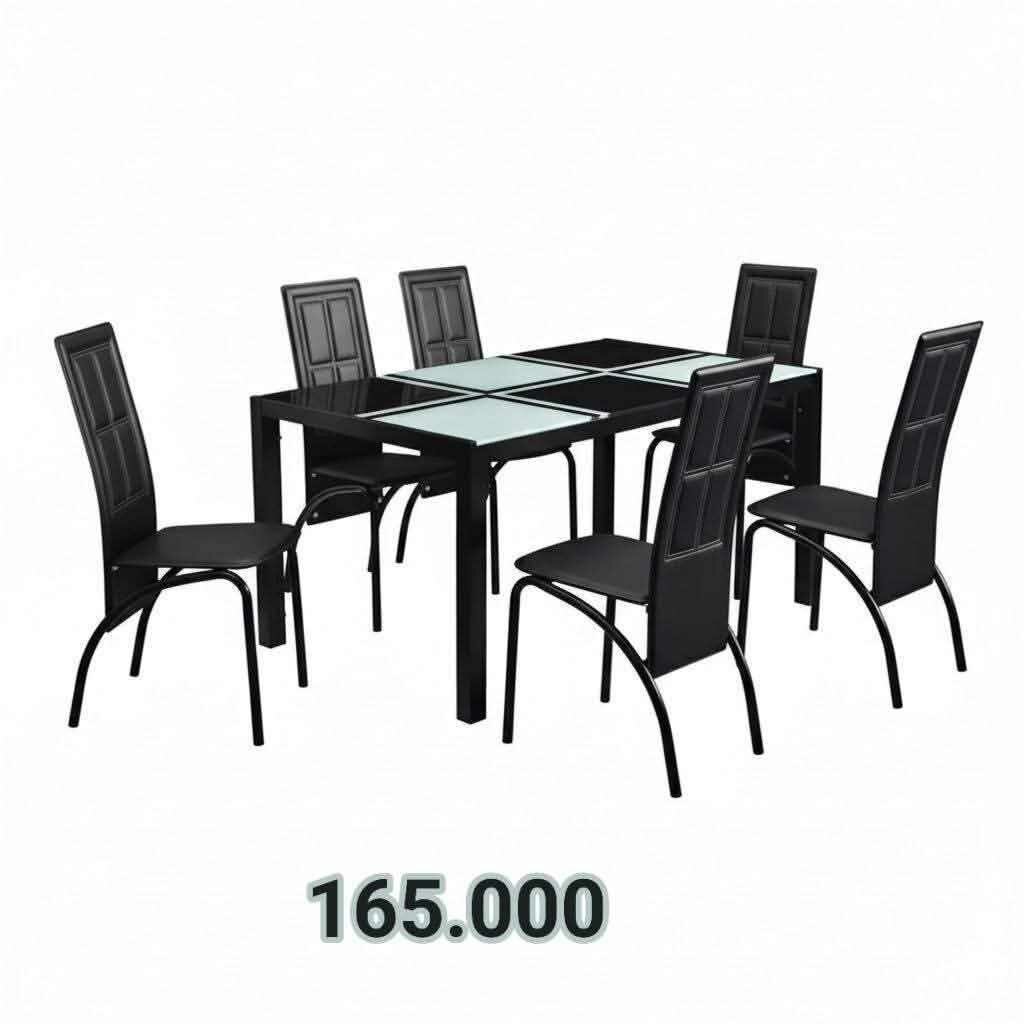 Set de salle à manger moderne 6 chaises