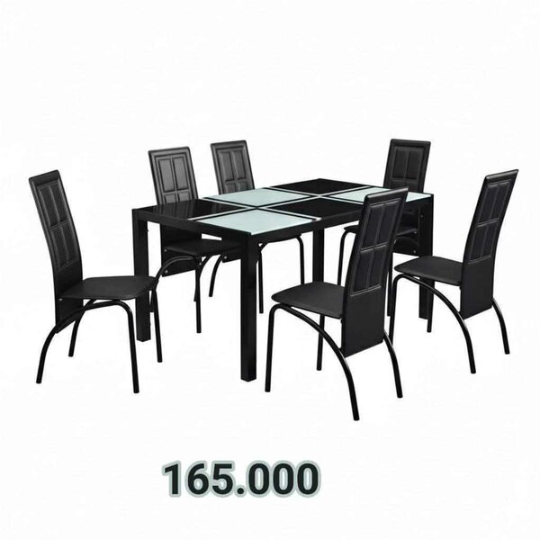 Set de salle à manger moderne 6 chaises