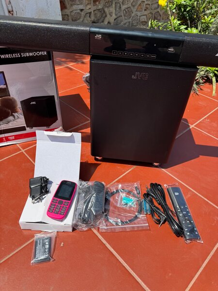 The Original JVC soundbar with a subwoofer