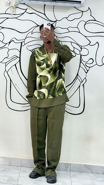 Ensemble chic vert pour homme