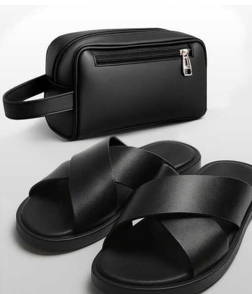 Sandales croisées noires unisexes