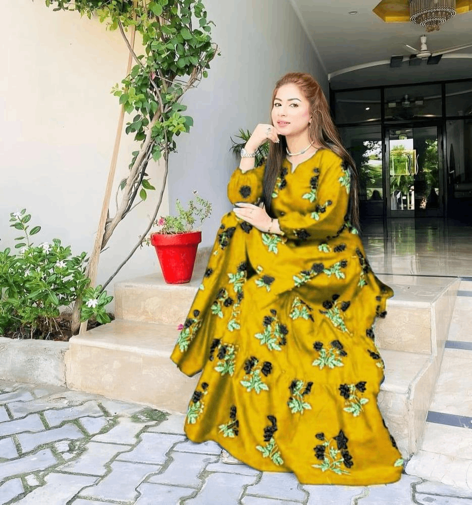 Two pieces women stitched linen printed suit