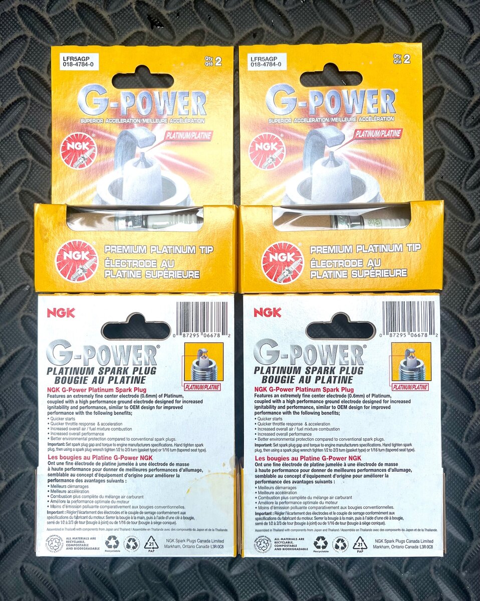 NGK Spark Plugs (LFR5AGP)  (018-4784-0) (CANADA)