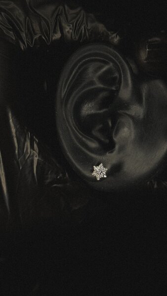 Boucles d'oreilles étoile diamant