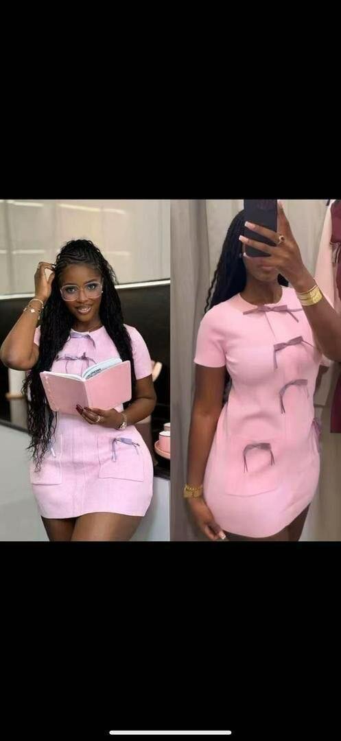 Robe moulante rose élégante