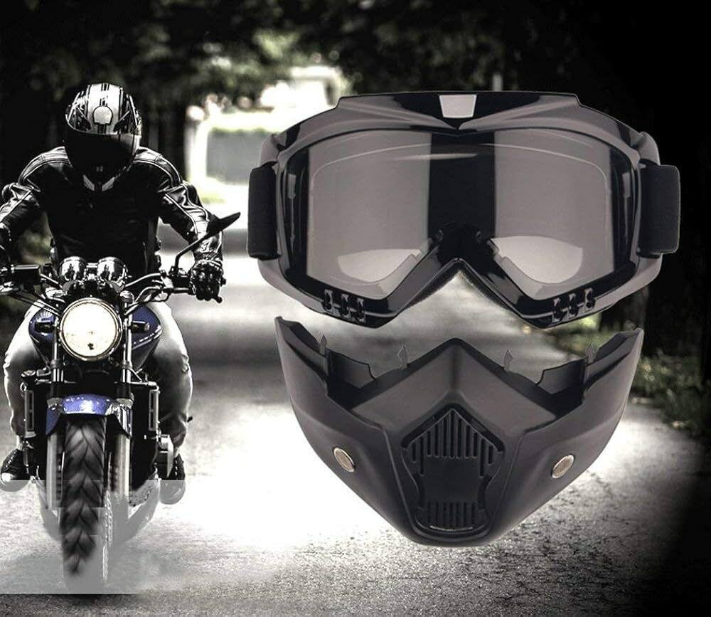 Motorbike Riding Helmet Goggles Full Face Mask