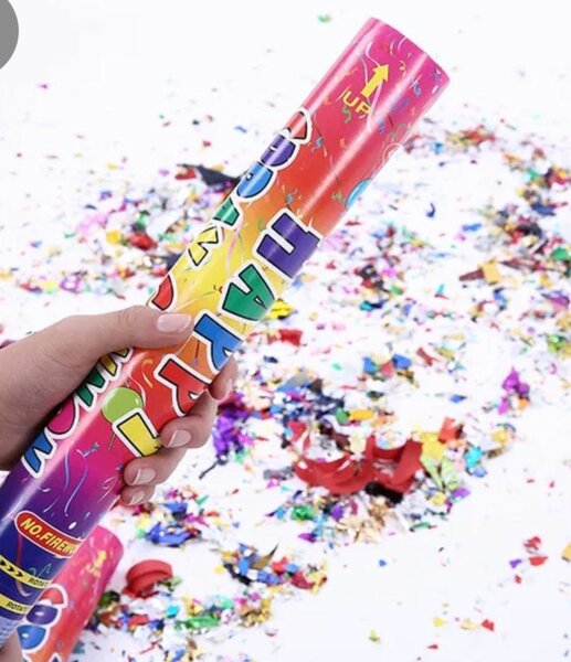 Canon à confettis coloré