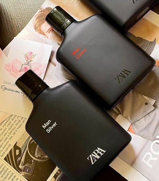 ZARA Man Silver and Man Uomo EDT Duo Set 2 x 100 ml.