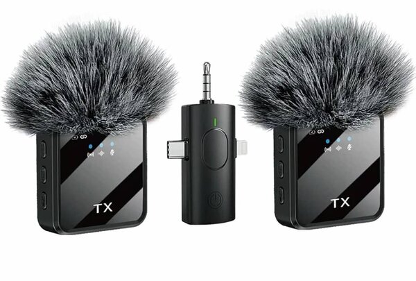 Microphone Lavalier Sans Fil Smartphone Micro USB PC iPhone,