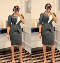 Two piece suit grey color