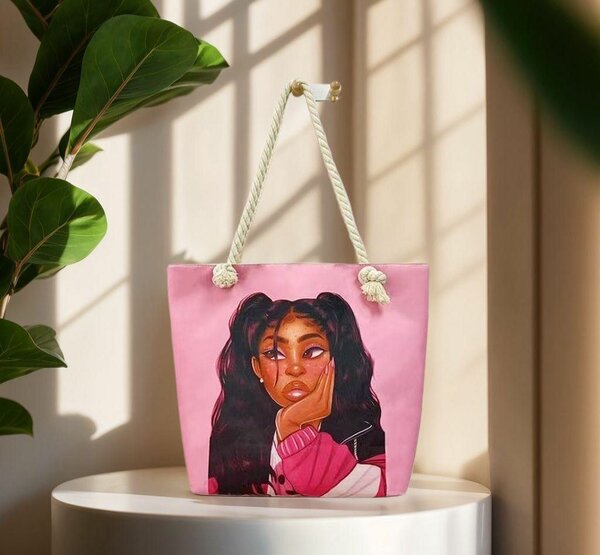 Sac cabas illustré tendance