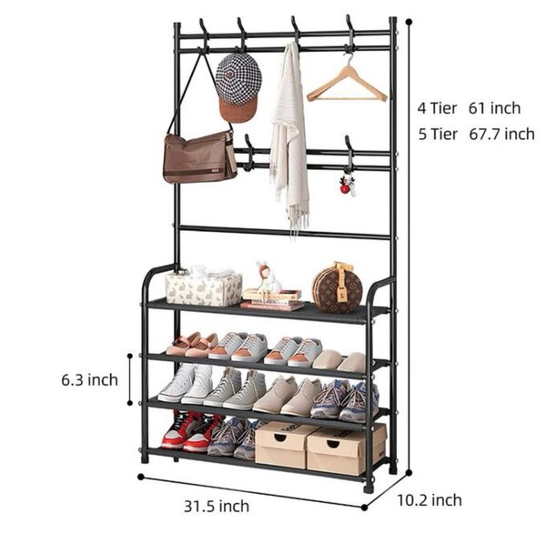 étagère de rangement de chaussures et chapeaux, porte mantea
