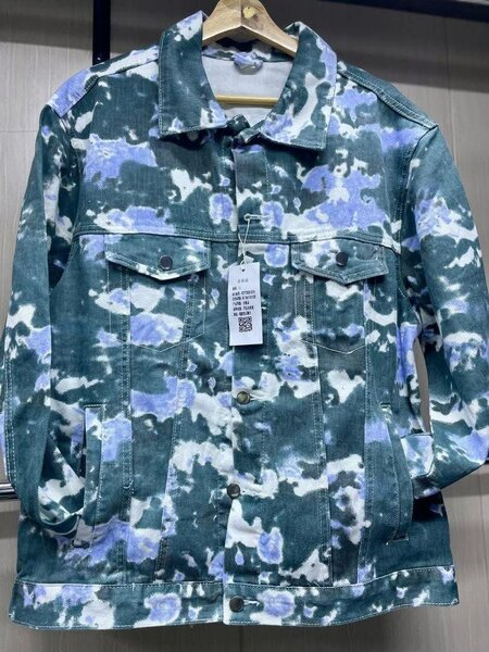 Veste en jean tie-dye homme