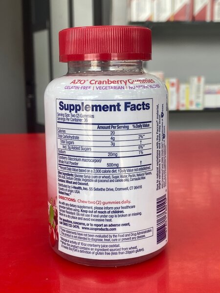 Azo cranberry gummies