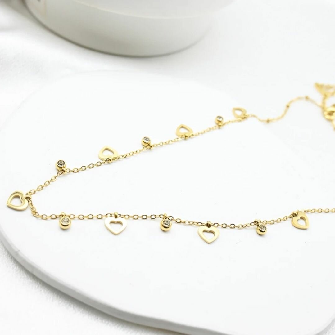 Gold Heart Charm Necklace